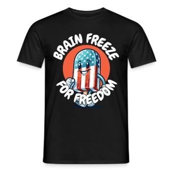 Brain Freeze Rétro Vintage Design Juillet Ice On - T-shirt homme - noir - Devant - AI Model Male 178 light (178cm)