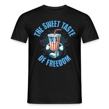Taste Of Freedom Retro Vintage Design - Men's T-Shirt - black - Front - AI Model Male 178 light (178cm)