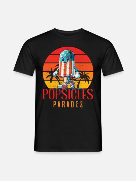 Eis Am Stiel Paraden Retro Vintage Design 4. Juli - Männer T-Shirt - Schwarz