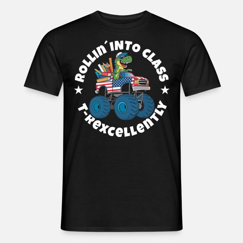 Trex Einschulung - Männer T-Shirt - Schwarz