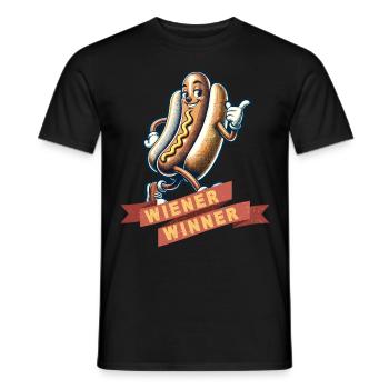 Wiener Winner 4 Juillet Memorial Day - T-shirt homme - noir - Devant - AI Model Male 178 light (178cm)