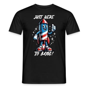 Hier Zu Knallen Amerikanische Flagge - Männer T-Shirt - Schwarz - Vorne - AI Model Male 178 light (178cm)