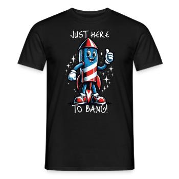 Ici pour sonner le 4 juillet Memorial Day Indépendance - T-shirt homme - noir - Devant - AI Model Male 178 light (178cm)