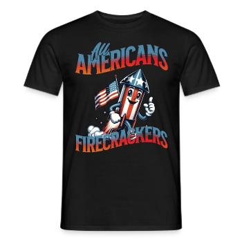 Tous les pétards américains 4 juillet Memorial Day - T-shirt homme - noir - Devant - AI Model Male 178 light (178cm)