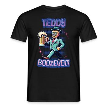 Teddy Boozevelt Parody Funny USA President - Männer T-Shirt - Schwarz - Vorne - AI Model Male 178 light (178cm)