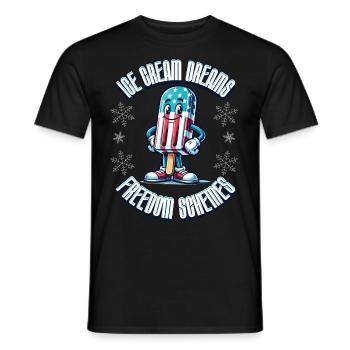 Lustiges Eis 4th Of July Memorial Day - Männer T-Shirt - Schwarz - Vorne - AI Model Male 178 light (178cm)