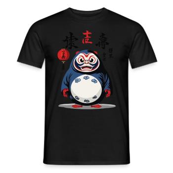 Japonais Daruma Esthétique Yokai Vintage Design - T-shirt homme - noir - Devant - AI Model Male 178 light (178cm)