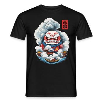 Esthétique japonaise Daruma Conception Yokai - T-shirt homme - noir - Devant - AI Model Male 178 light (178cm)