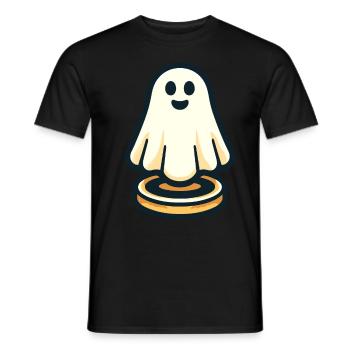 Funny Vintage Ghost Retro Art Style Halloween - Männer T-Shirt - Schwarz - Vorne - AI Model Male 178 light (178cm)