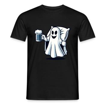 Boire Ghost Beer Lover Halloween Party - T-shirt homme - noir - Devant - AI Model Male 178 light (178cm)