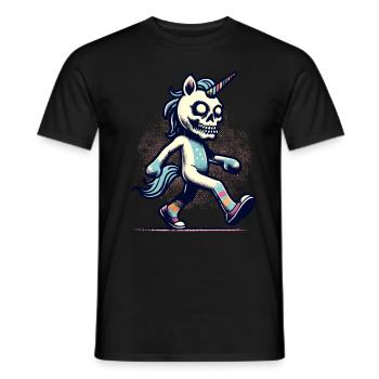 Zombie Licorne Mort-vivant Créature mystique - T-shirt homme - noir - Devant - AI Model Male 178 light (178cm)