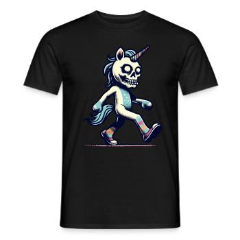 Zombie Licorne Mort-vivant Créature mystique - T-shirt homme - noir - Devant - AI Model Male 178 light (178cm)