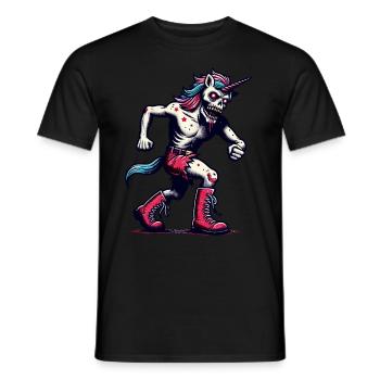 Zombie Licorne Mort-vivant Créature mystique - T-shirt homme - noir - Devant - AI Model Male 178 light (178cm)