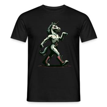 Zombie Einhorn Untotes Mystisches Wesen - Männer T-Shirt - Schwarz - Vorne - AI Model Male 178 light (178cm)