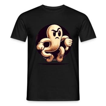 Cool Ghost Gives Thumbs Down Halloween Party - Men's T-Shirt - black - Front - AI Model Male 178 light (178cm)