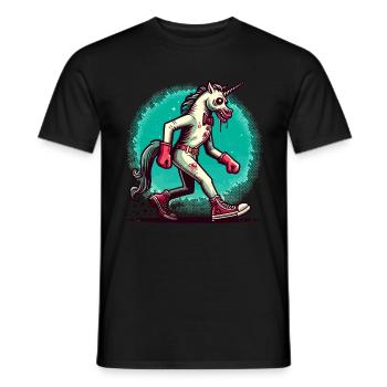 Zombie Licorne Mort-vivant Créature mystique Halloween - T-shirt homme - noir - Devant - AI Model Male 178 light (178cm)