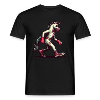 Zombie Licorne Mort-vivant Créature mystique - T-shirt homme - noir - Devant - AI Model Male 178 light (178cm)