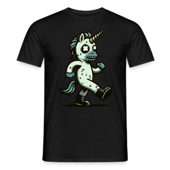 Zombie Licorne Mort-vivant Créature mystique - T-shirt homme - noir - Devant - AI Model Male 178 light (178cm)