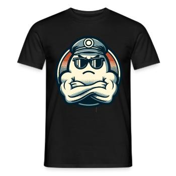Cool Ghost Muscular Bodybuilder Lustige Halloween - Männer T-Shirt - Schwarz - Vorne - AI Model Male 178 light (178cm)