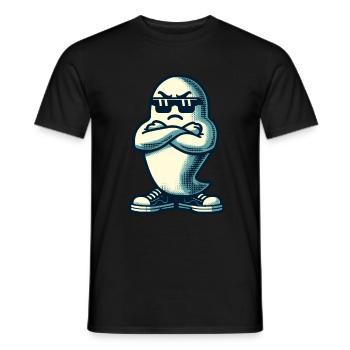 Cool fantôme Vintage Style artistique Drôle Halloween - T-shirt homme - noir - Devant - AI Model Male 178 light (178cm)