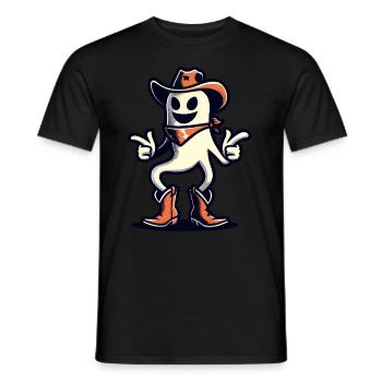 Drôle Cowboy fantôme Halloween costume - T-shirt homme - noir - Devant - AI Model Male 178 light (178cm)
