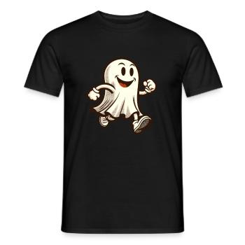 Lustiger Vintage Geist Retro Kunststil Halloween - Männer T-Shirt - Schwarz - Vorne - AI Model Male 178 light (178cm)