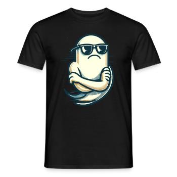 Cool fantôme Vintage Style artistique Drôle Halloween - T-shirt homme - noir - Devant - AI Model Male 178 light (178cm)