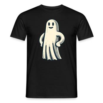 Lustiger Vintage Geist Retro Art Style Halloween - Männer T-Shirt - Schwarz - Vorne - AI Model Male 178 light (178cm)