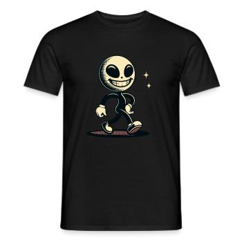 Retro Vintage Alien Halloween Costume Decoration - Men's T-Shirt - black - Front - AI Model Male 178 light (178cm)