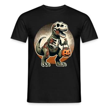 TRex Dinosaure Zombie Halloween Costume - T-shirt homme - noir - Devant - AI Model Male 178 light (178cm)