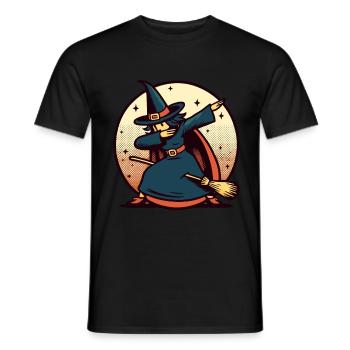 Dabbing Witch Dabbing Witches Design Halloween - Men's T-Shirt - black - Front - AI Model Male 178 light (178cm)