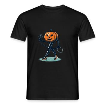 Lustige Kürbis Krankenschwester Altenpfleger - Männer T-Shirt - Schwarz - Vorne - AI Model Male 178 light (178cm)
