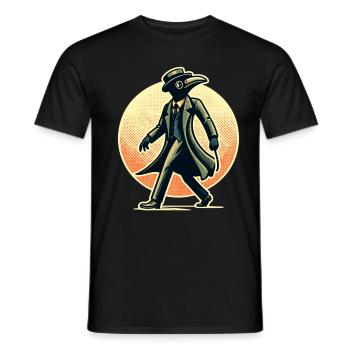 Plague Doctor Vintage Pest Doktor Halloween Kostüm - Männer T-Shirt - Schwarz - Vorne - AI Model Male 178 light (178cm)