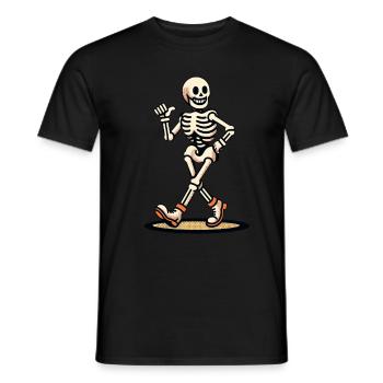 Funny Retro Cartoon Halloween Costume Decoration - Men's T-Shirt - black - Front - AI Model Male 178 light (178cm)