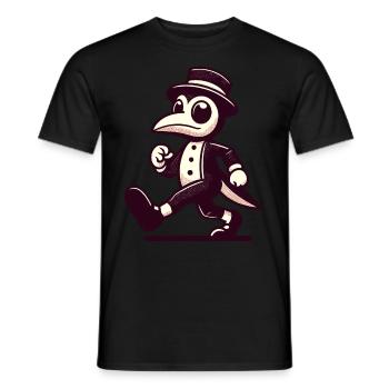 Rétro Vintage Dessin animé Halloween Costume Décoration - T-shirt homme - noir - Devant - AI Model Male 178 light (178cm)