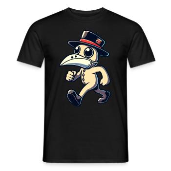 Rétro Vintage Dessin animé Halloween Costume Décoration - T-shirt homme - noir - Devant - AI Model Male 178 light (178cm)