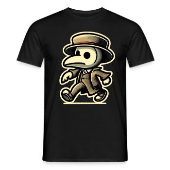 Retro Vintage Cartoon Halloween Kostüm Deko - Männer T-Shirt - Schwarz - Vorne - AI Model Male 178 light (178cm)
