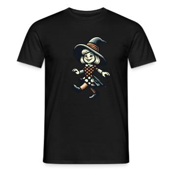 Retro Cartoon Witches Vintage Witches Design - Men's T-Shirt - black - Front - AI Model Male 178 light (178cm)