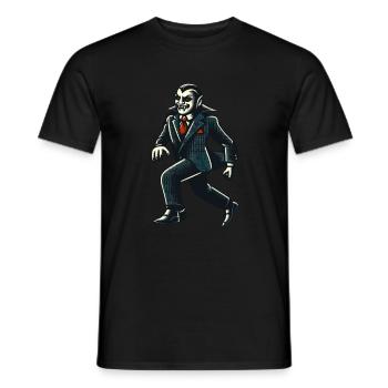 Vampire Rétro Vintage Style Halloween Costume Décoration - T-shirt homme - noir - Devant - AI Model Male 178 light (178cm)