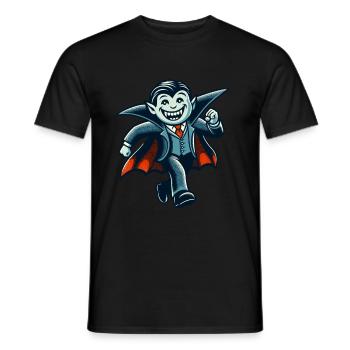 Rétro Vintage Style Halloween Costume Vampire Décoration - T-shirt homme - noir - Devant - AI Model Male 178 light (178cm)