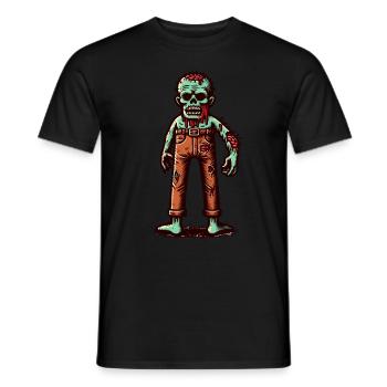 Costume d’Halloween de mort-vivant Creepy Party Design - T-shirt homme - noir - Devant - AI Model Male 178 light (178cm)