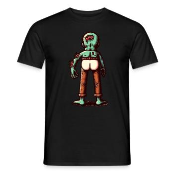 Drôle de mort-vivant cul Halloween Costume Décoration - T-shirt homme - noir - Devant - AI Model Male 178 light (178cm)