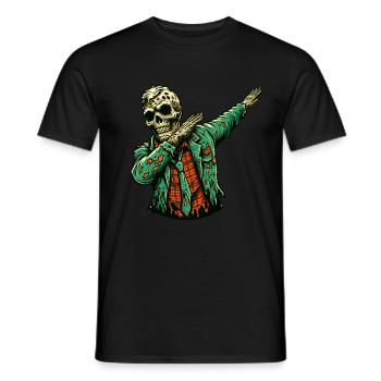 Dabbing Zombie Funny Dabbing Design - Men's T-Shirt - black - Front - AI Model Male 178 light (178cm)