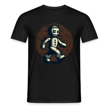Effrayant costume d’Halloween de poupée vaudou - T-shirt homme - noir - Devant - AI Model Male 178 light (178cm)