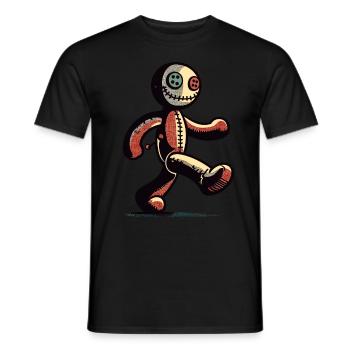 Poupée vaudou Halloween Costume Décoration Effrayant - T-shirt homme - noir - Devant - AI Model Male 178 light (178cm)