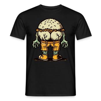 Drôle de mort-vivant cul Halloween Costume Décoration - T-shirt homme - noir - Devant - AI Model Male 178 light (178cm)