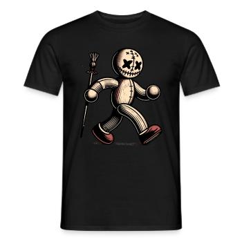 Poupée vaudou Halloween Costume Décoration Effrayant - T-shirt homme - noir - Devant - AI Model Male 178 light (178cm)