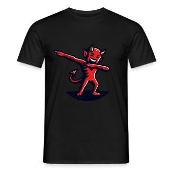 Dabbender Teufel Lustiges Dabbing Design - Männer T-Shirt - Schwarz - Vorne - AI Model Male 178 light (178cm)