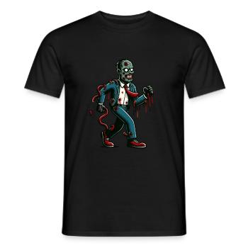 Retro Vintage Stil Halloween Zombie Kostüm Deko - Männer T-Shirt - Schwarz - Vorne - AI Model Male 178 light (178cm)