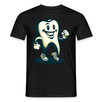 Unheimliche Verkleidung Halloween Zahn - Männer T-Shirt - Schwarz - Vorne - AI Model Male 178 light (178cm)